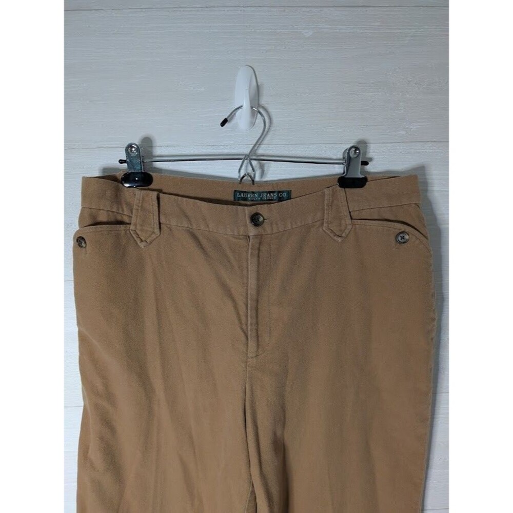 Lauren Ralph Lauren Jeans Co Tan Khaki Corduroy Pants Size 12 Straight Stretch